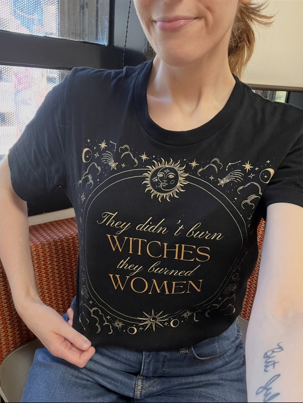 Like-New Kind Cotton “They Didn’t Burn Witches, They Burned Women” T-Shirt